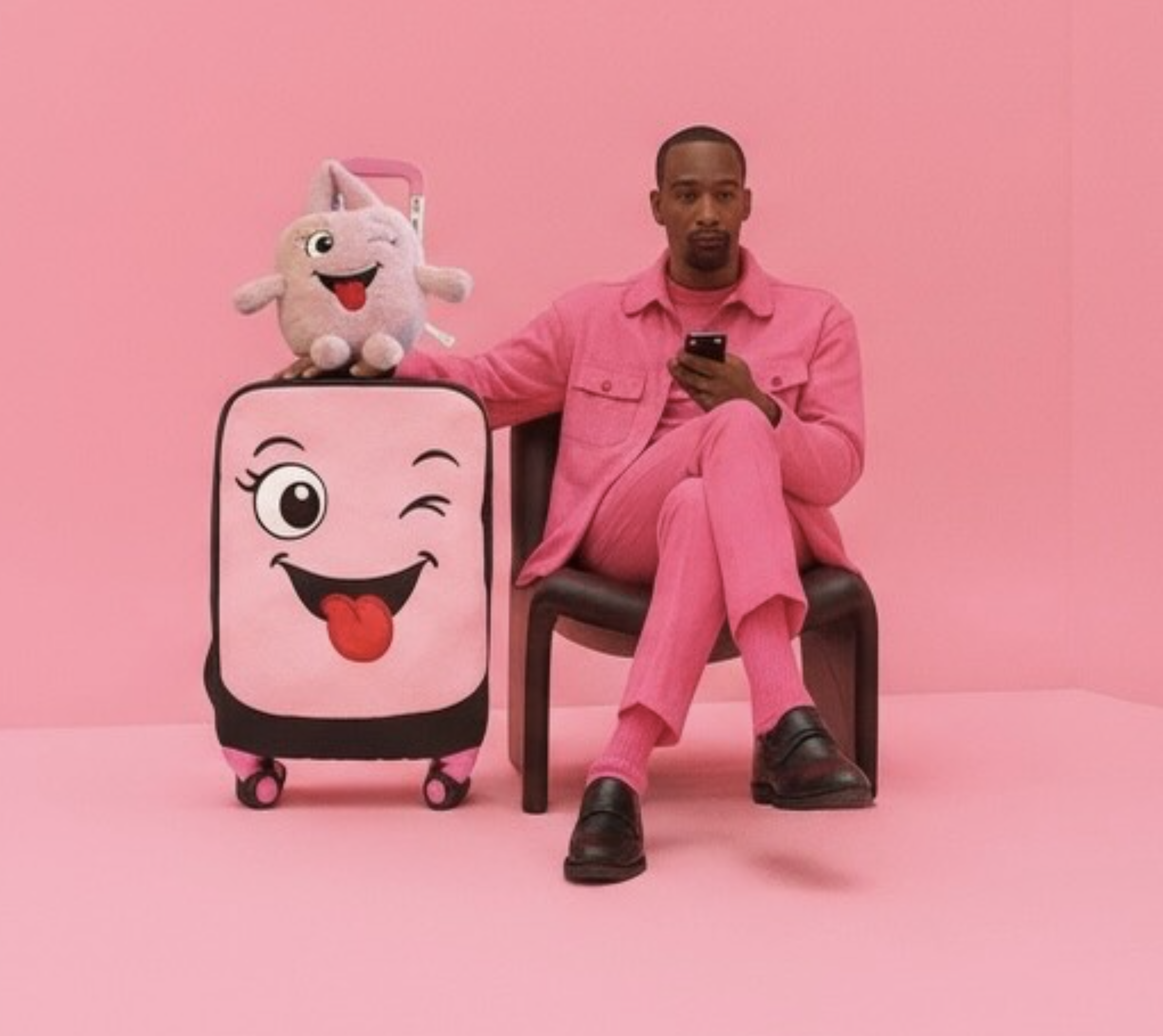 Pembe bavul kılıfı ve model